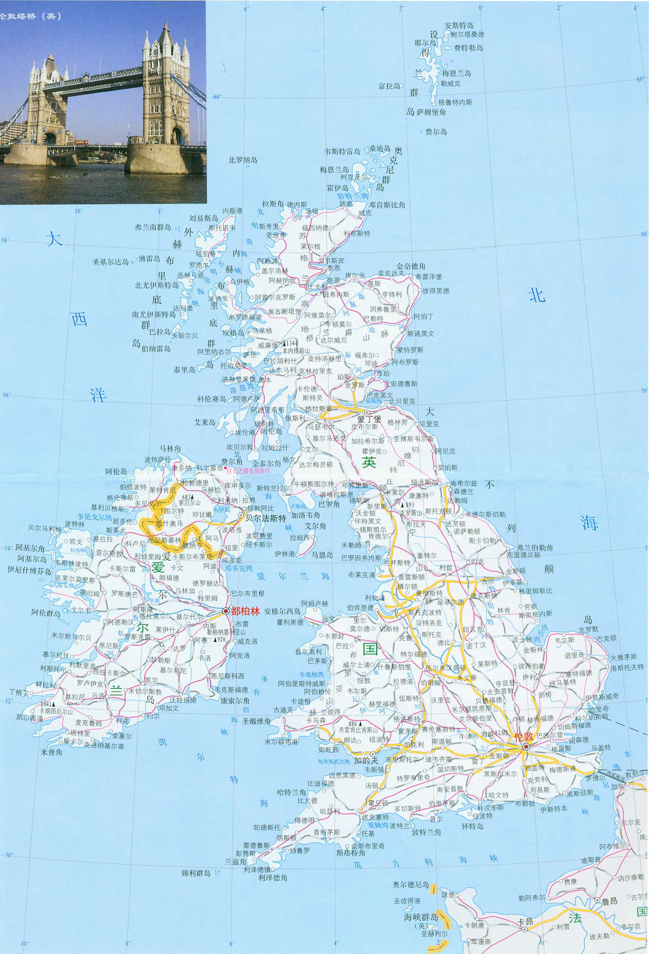 英国地形图_英国地图查询