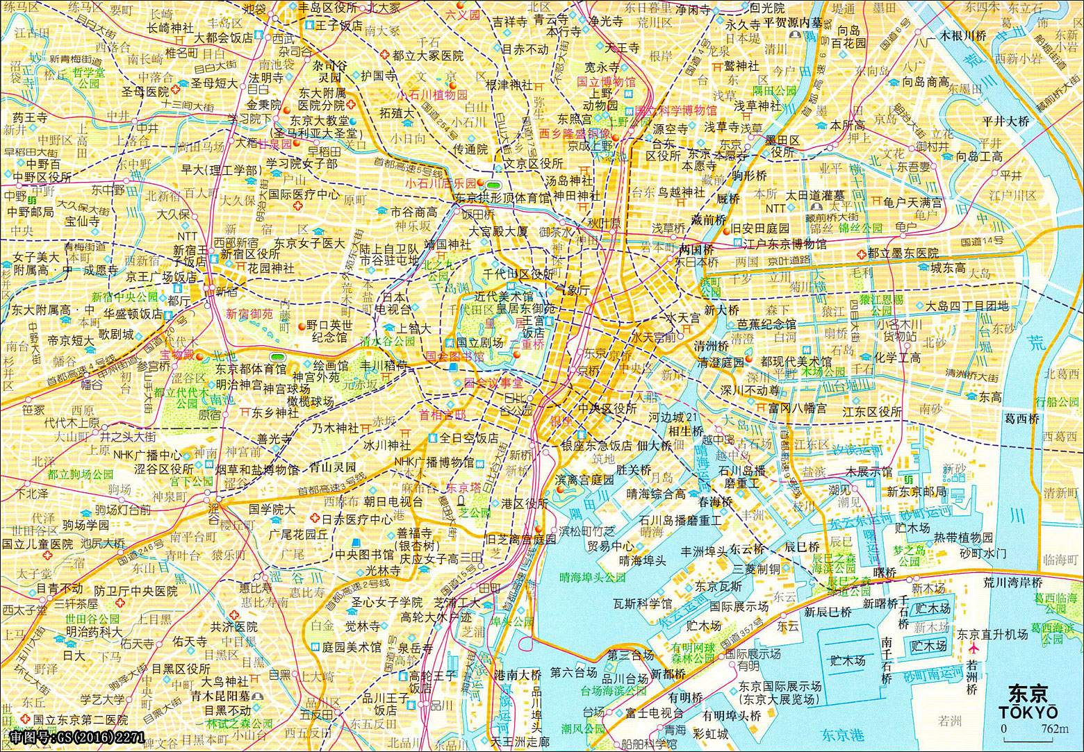 日本东京地图高清中文版