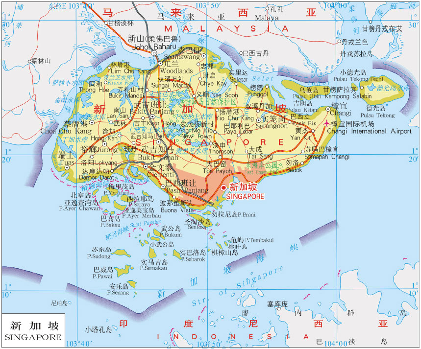 新加坡高清地图