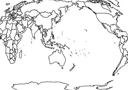 世界地图简笔画