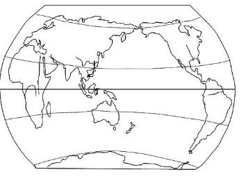 世界地图简笔画图片