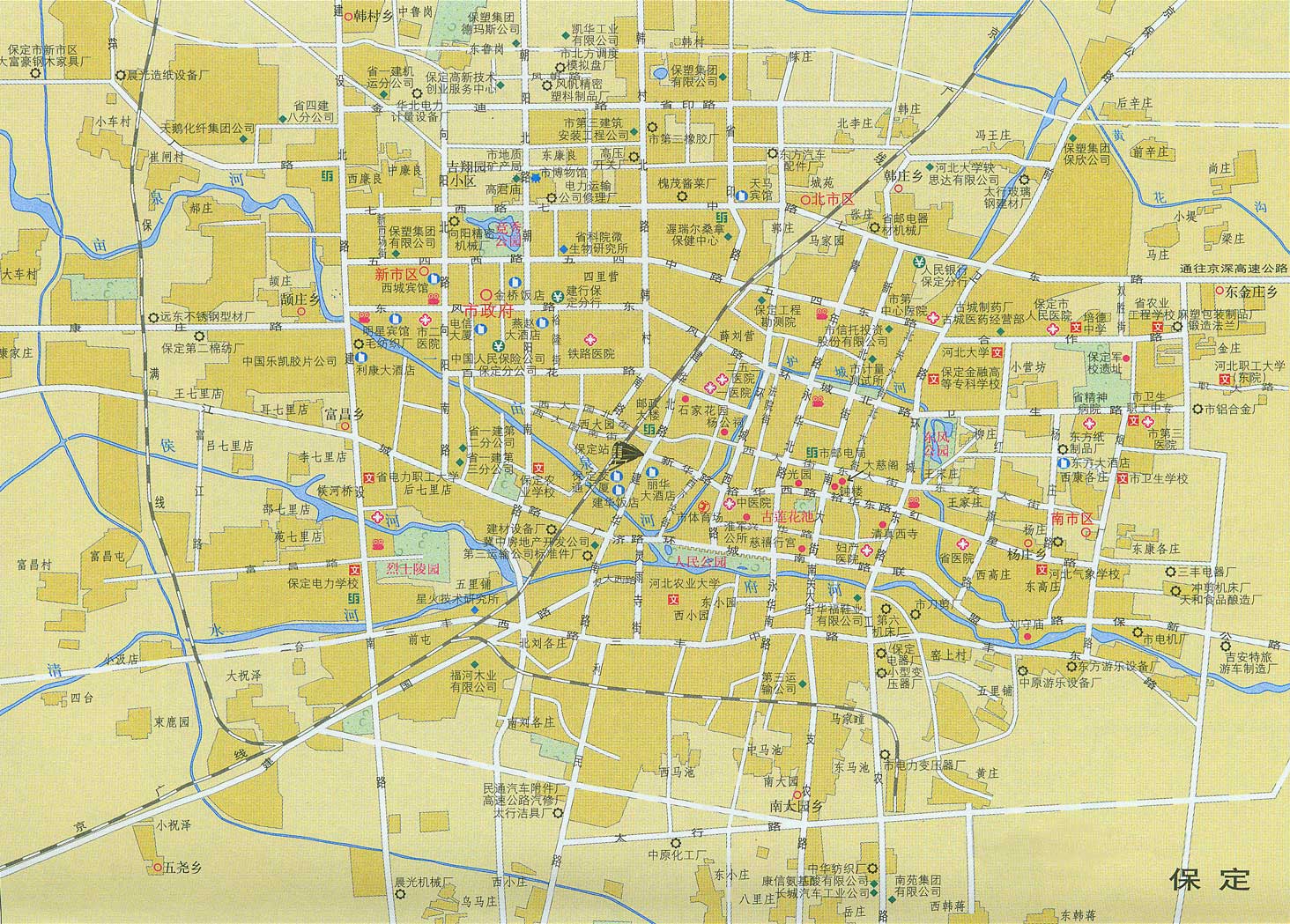 保定市区地图图片