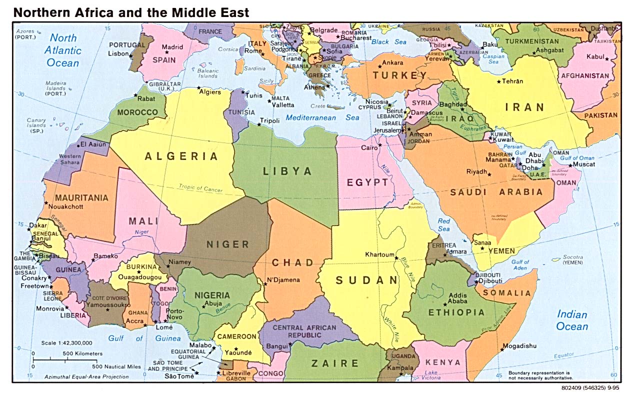 中东地图高清中文版
